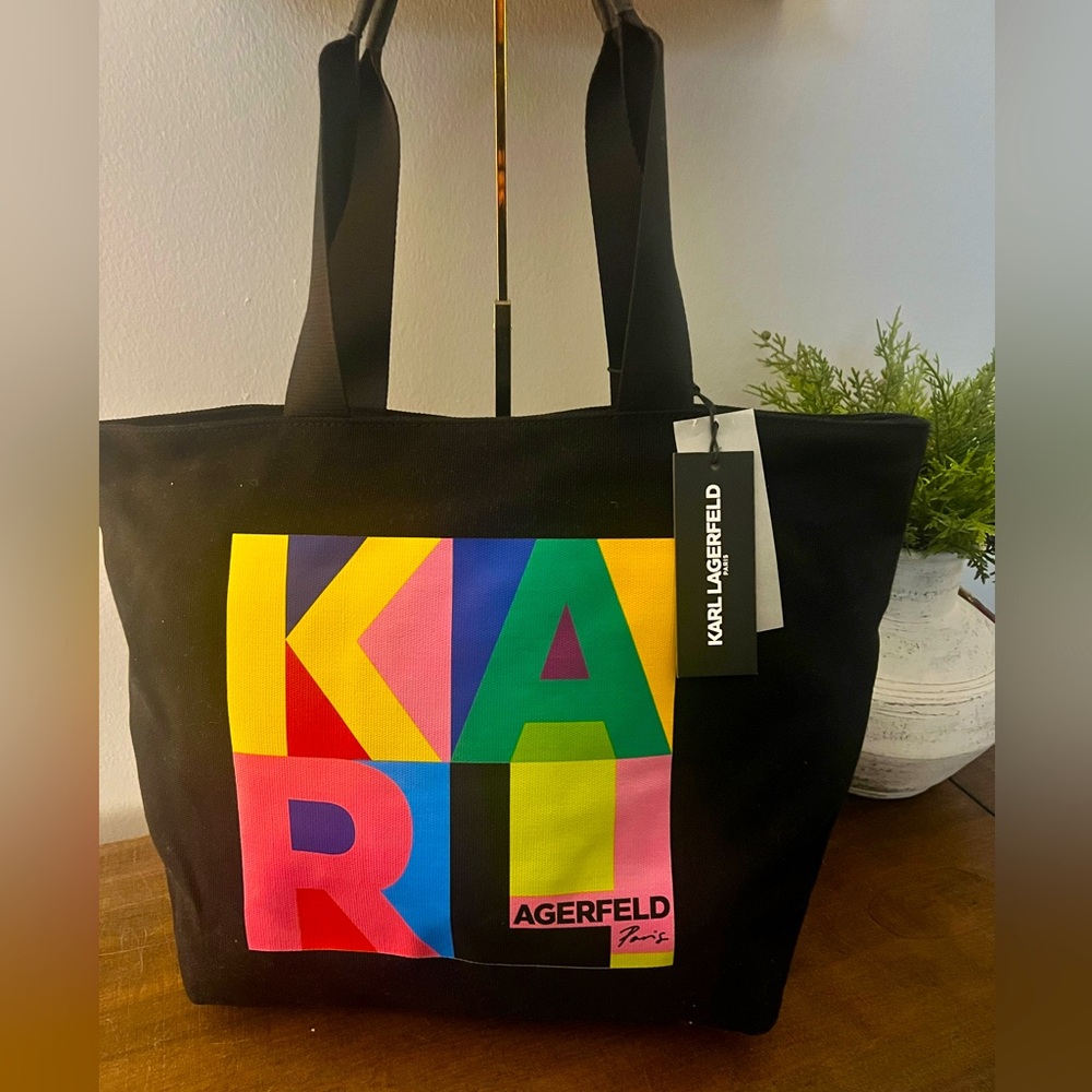 Karl Lagerfeld Paris Logo Tote - Picture 1 of 7
